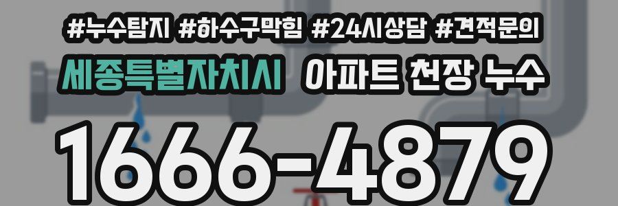 세종특별자치시 아파트 천장 누수