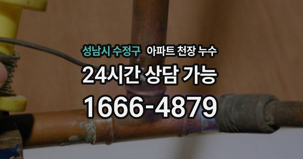 성남시 수정구 아파트 천장 누수