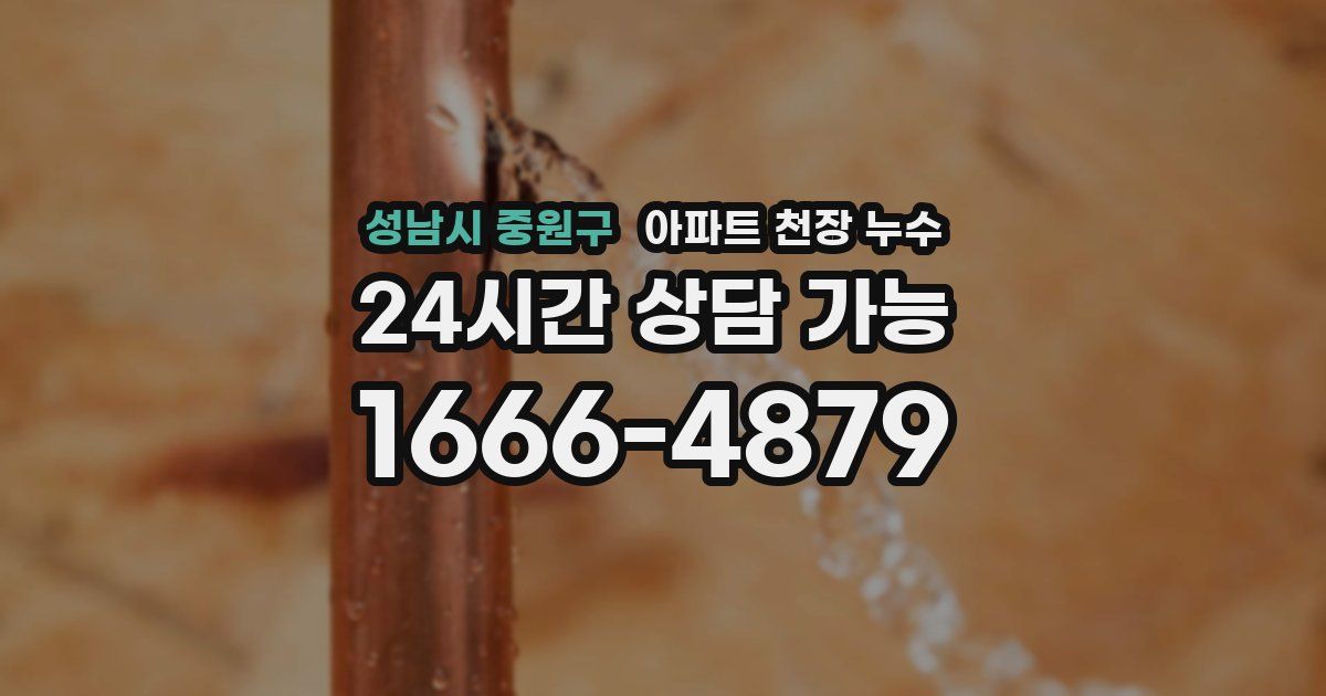 성남시 중원구 아파트 천장 누수
