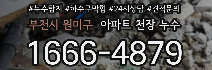 부천시 원미구 아파트 천장 누수