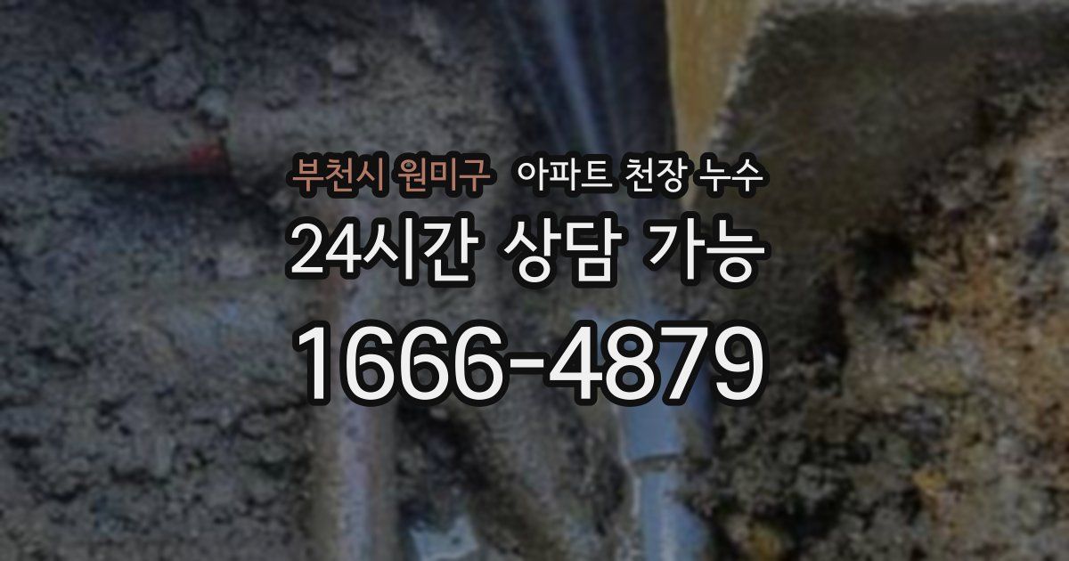 부천시 원미구 아파트 천장 누수