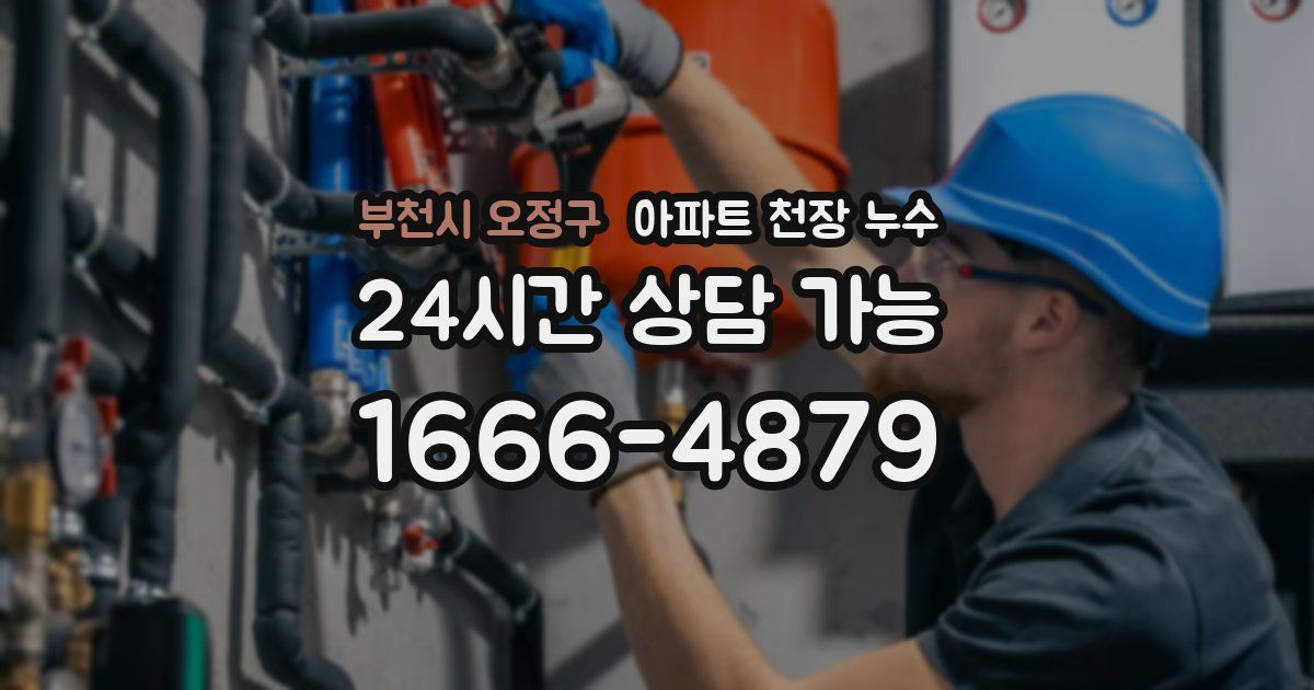 부천시 오정구 아파트 천장 누수