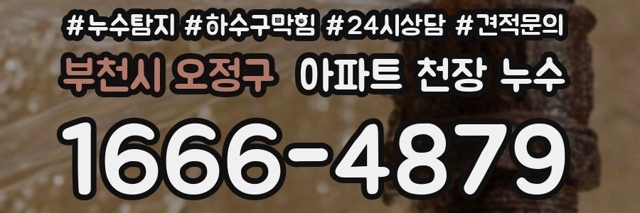 부천시 오정구 아파트 천장 누수