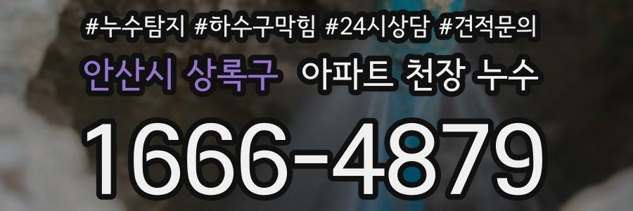 안산시 상록구 아파트 천장 누수