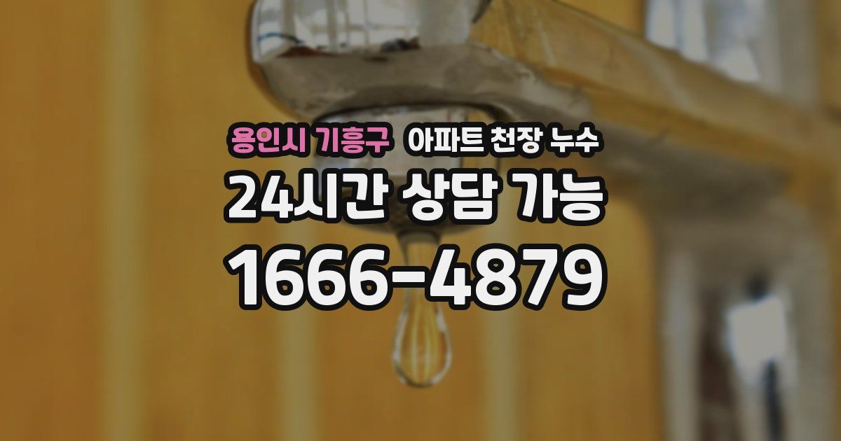 용인시 기흥구 아파트 천장 누수