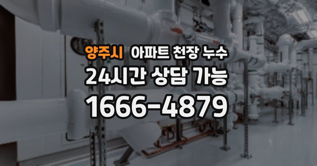양주시 아파트 천장 누수
