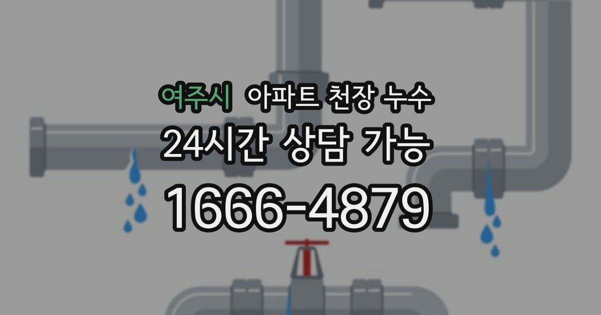 여주시 아파트 천장 누수