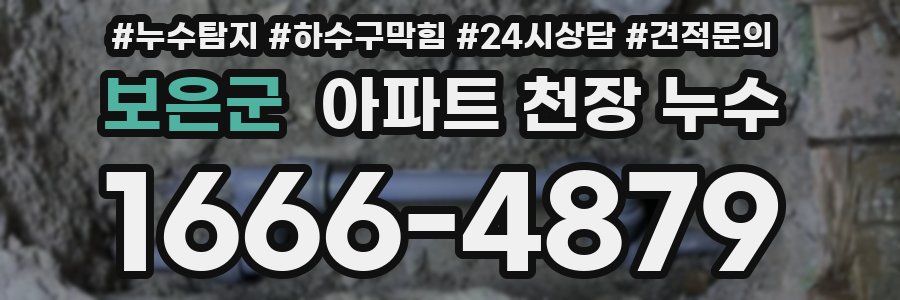 보은군 아파트 천장 누수