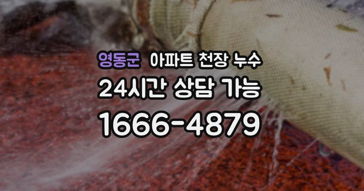 영동군 아파트 천장 누수