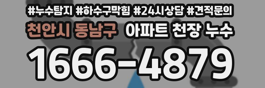 천안시 동남구 아파트 천장 누수