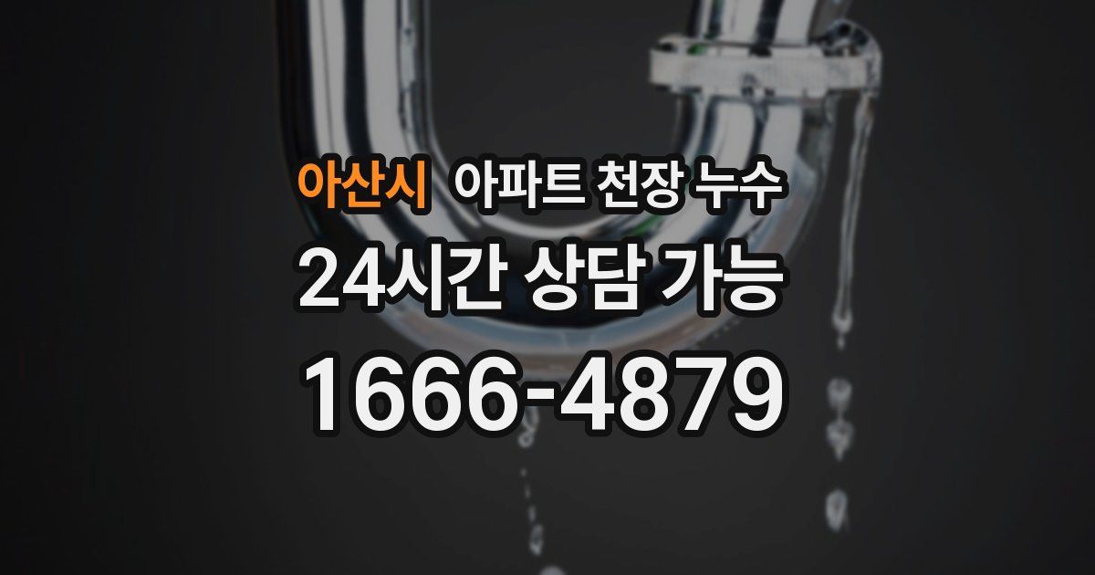 아산시 아파트 천장 누수