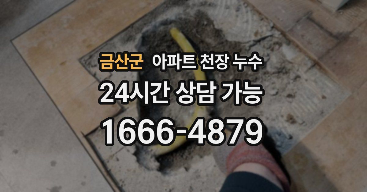 금산군 아파트 천장 누수