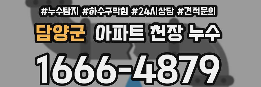 담양군 아파트 천장 누수