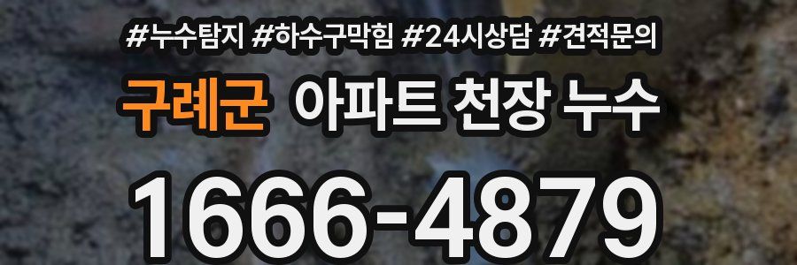 구례군 아파트 천장 누수
