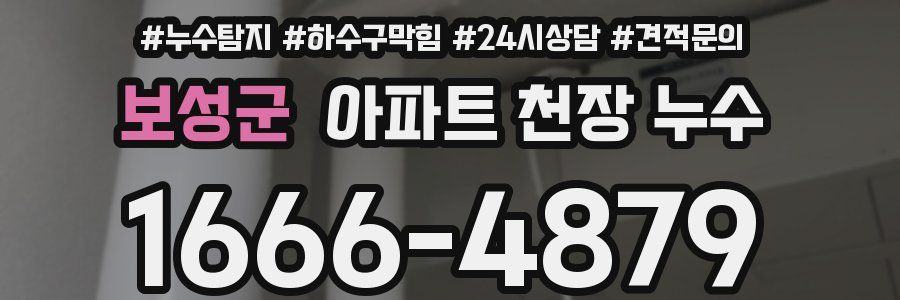 보성군 아파트 천장 누수