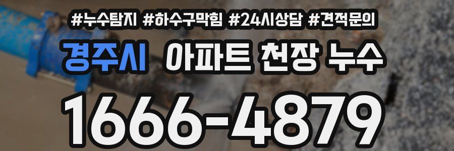 경주시 아파트 천장 누수