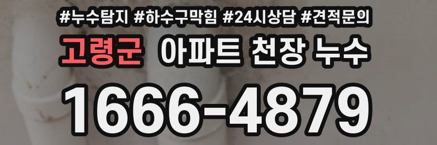 고령군 아파트 천장 누수