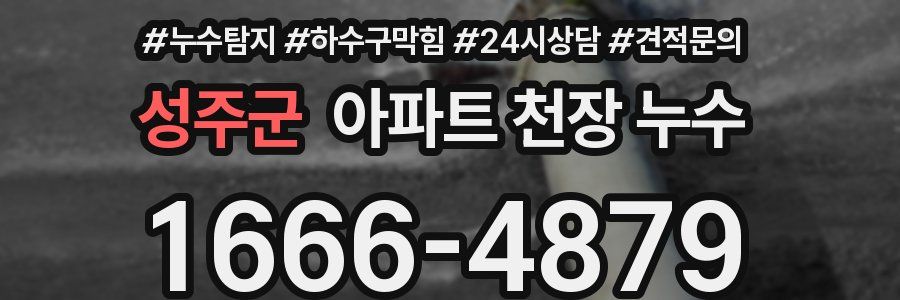 성주군 아파트 천장 누수