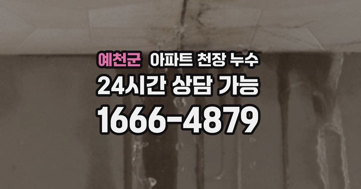 예천군 아파트 천장 누수