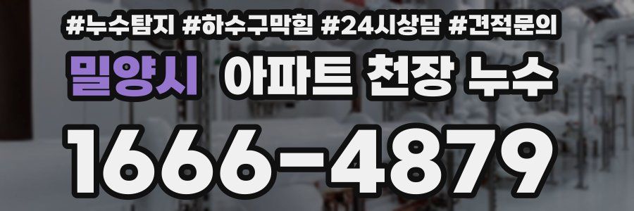밀양시 아파트 천장 누수