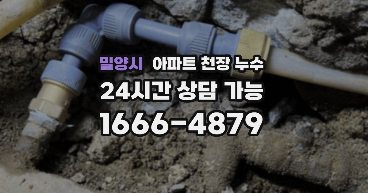 밀양시 아파트 천장 누수