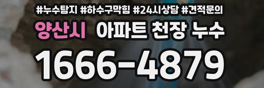 양산시 아파트 천장 누수