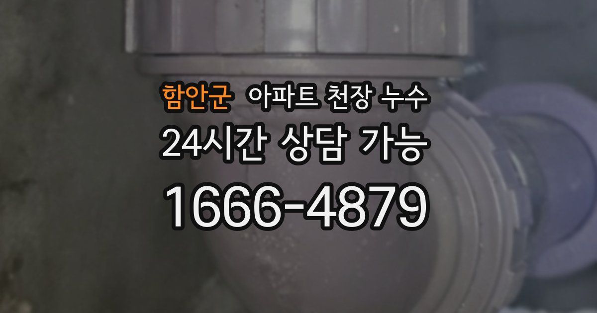 함안군 아파트 천장 누수
