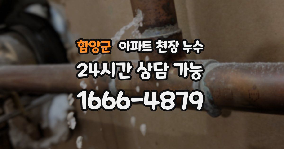 함양군 아파트 천장 누수