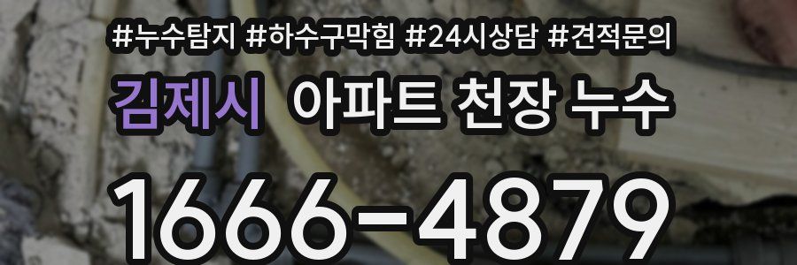 김제시 아파트 천장 누수