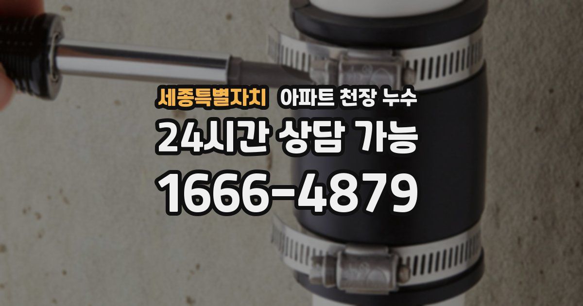 세종특별자치 아파트 천장 누수