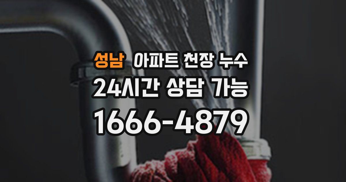 성남 아파트 천장 누수