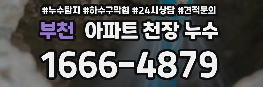 부천 아파트 천장 누수
