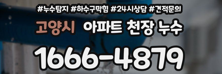 고양시 아파트 천장 누수