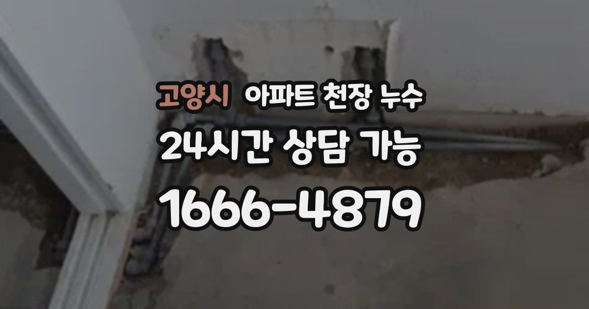 고양시 아파트 천장 누수