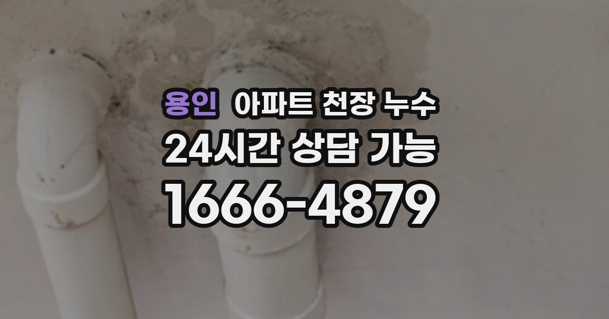 용인 아파트 천장 누수