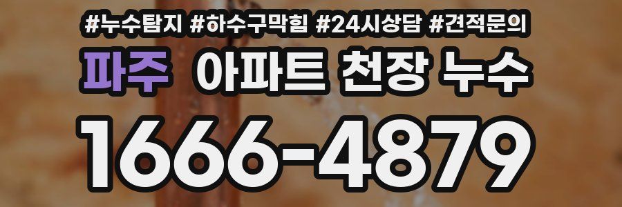 파주 아파트 천장 누수