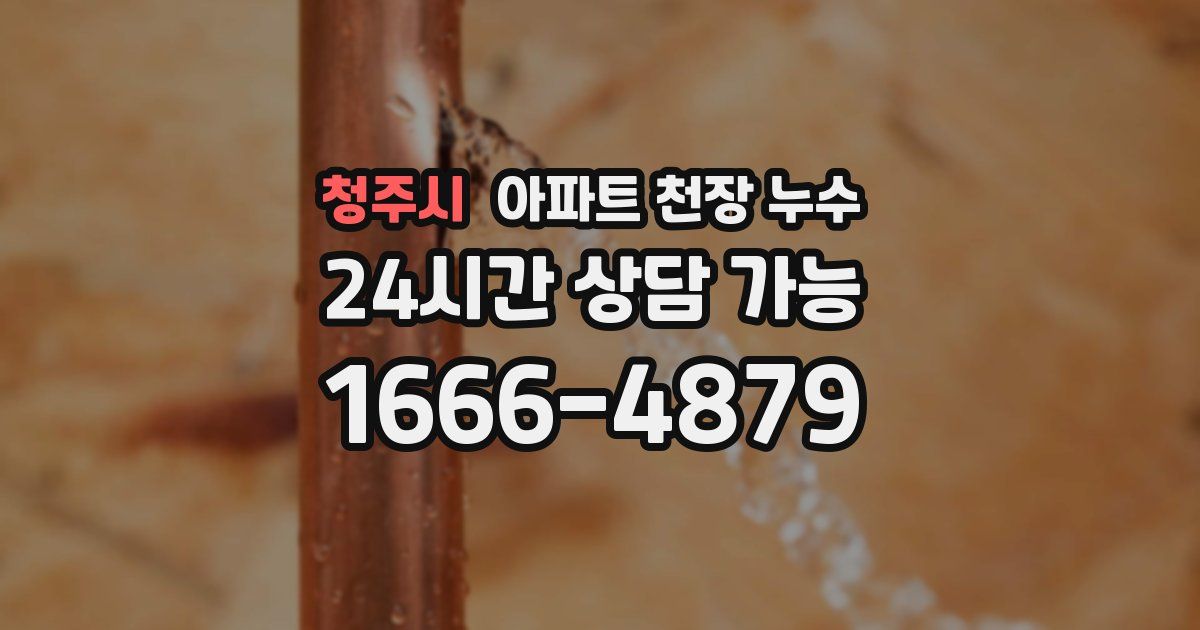 청주시 아파트 천장 누수