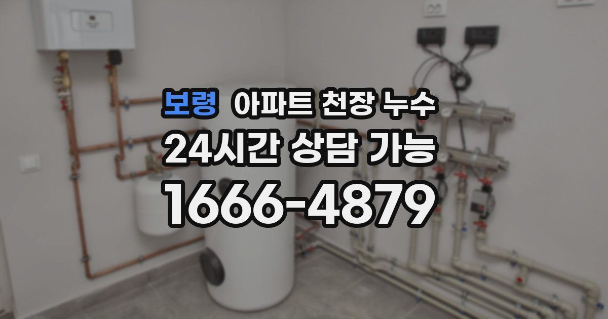 보령 아파트 천장 누수