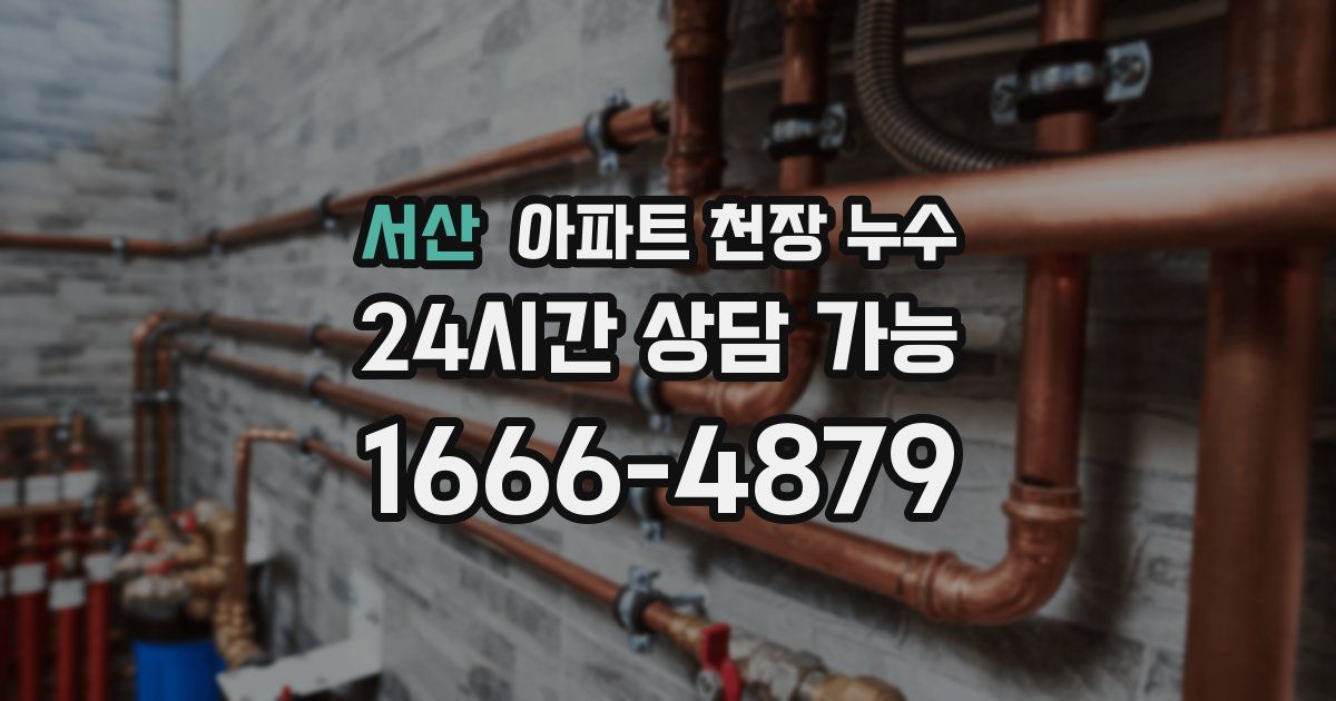 서산 아파트 천장 누수