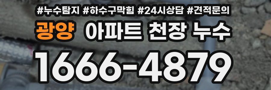 광양 아파트 천장 누수