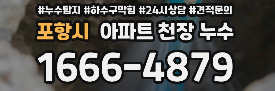 포항시 아파트 천장 누수