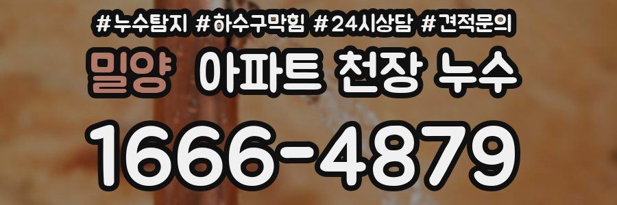 밀양 아파트 천장 누수