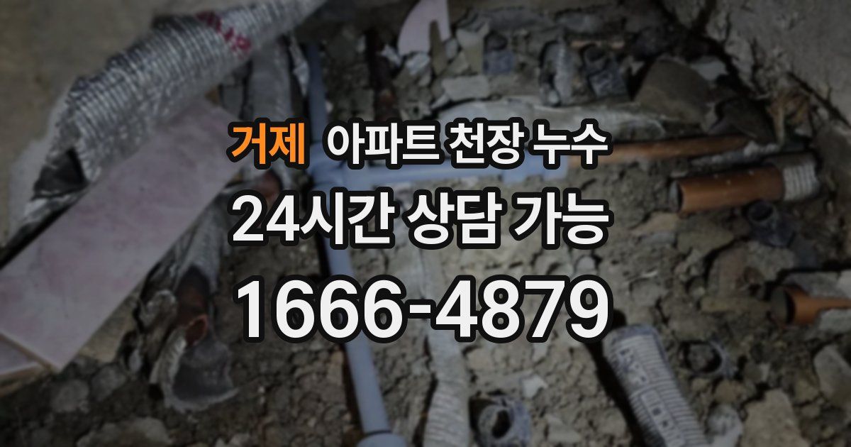 거제 아파트 천장 누수