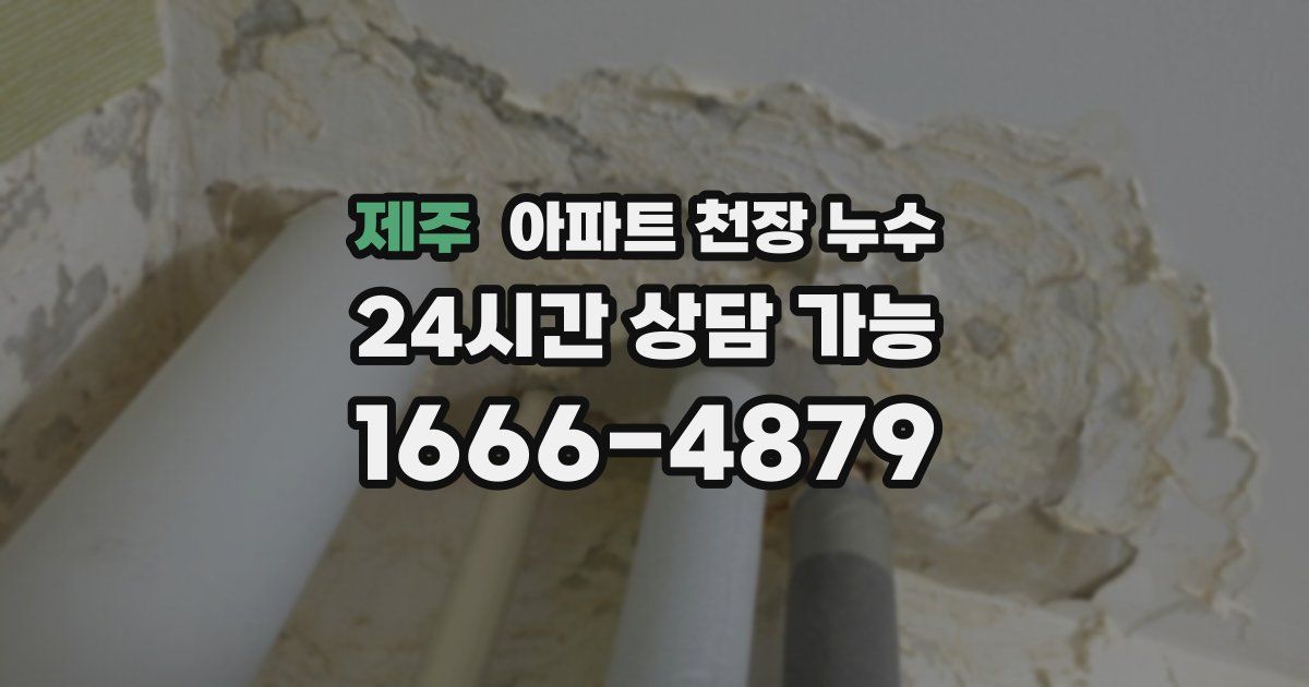 제주 아파트 천장 누수