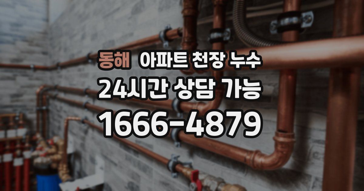 동해 아파트 천장 누수