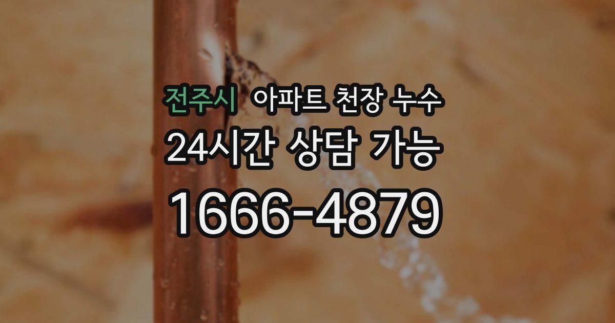 전주시 아파트 천장 누수