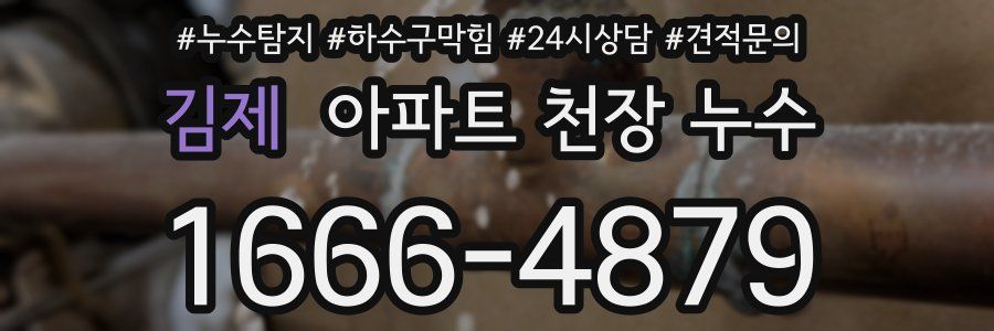 김제 아파트 천장 누수