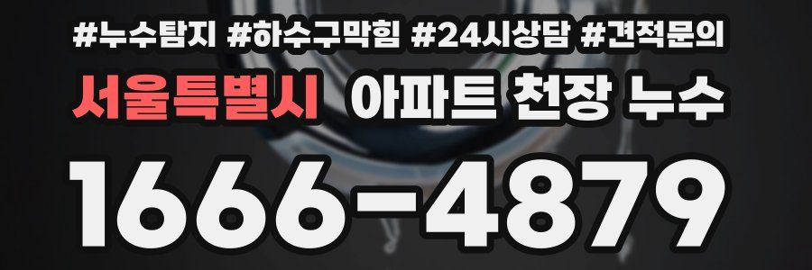 서울특별시 아파트 천장 누수