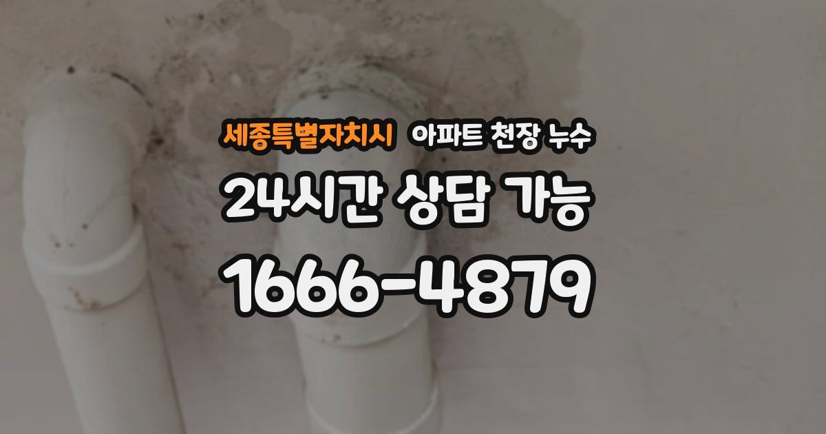 세종특별자치시 아파트 천장 누수