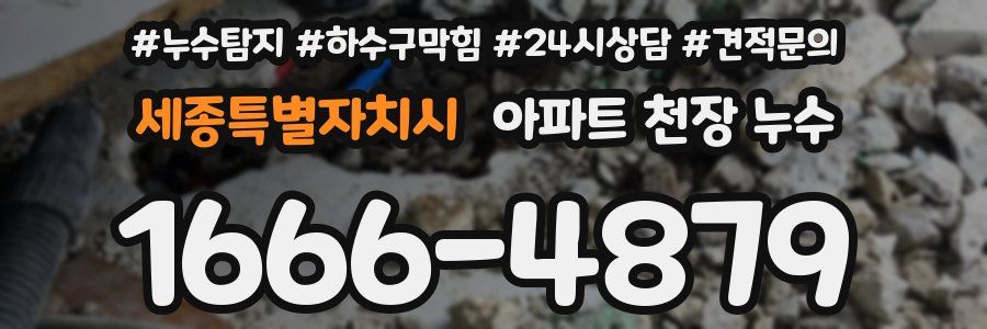 세종특별자치시 아파트 천장 누수